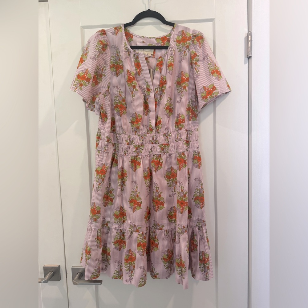 Anthropologie Somerset Pink Floral Maxi Dress